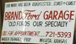 Sign Brand Ford Garage